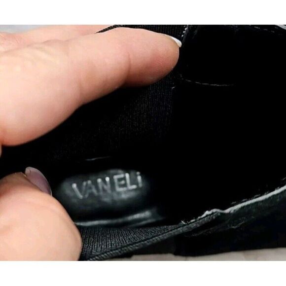 Vaneli Mariel Black Suede Ankle Boots  Women's Size 8.5 - Picture 6 of 8
